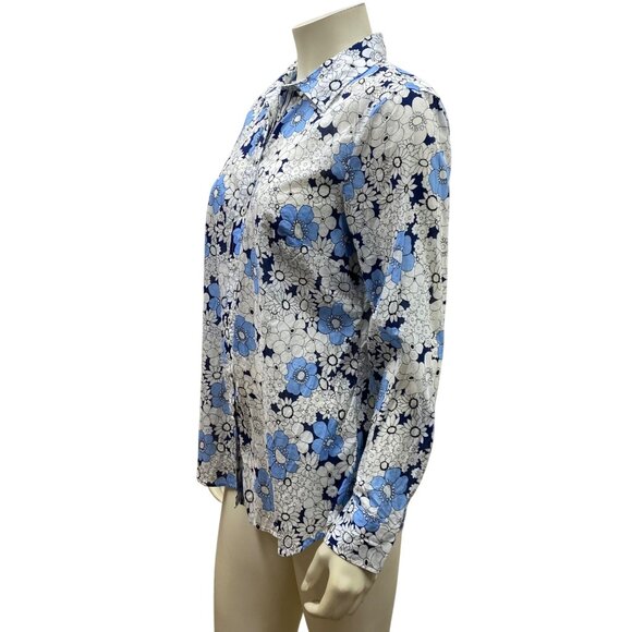 Talbots Floral‎ Long-Sleeve Button-Up Blouse Womens M - Picture 3 of 5
